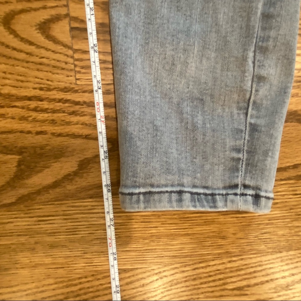 Zara denim vintage wash grey charcoal high rise straight leg ankle jeans - Picture 10 of 13